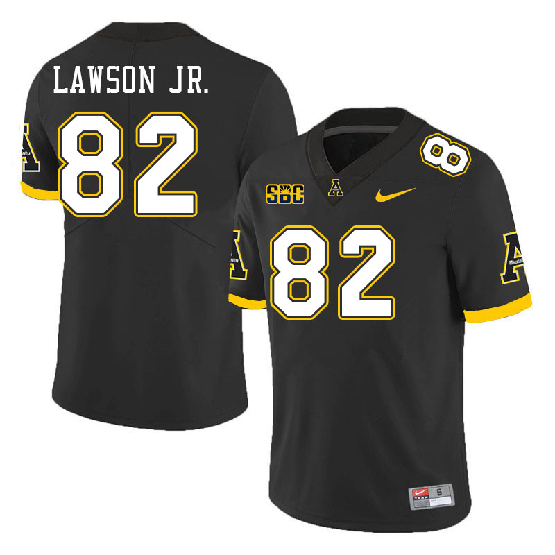 Men #82 Chris Lawson Jr. Appalachian State Mountaineers College Football Jerseys Stitched Sale-Black - Click Image to Close